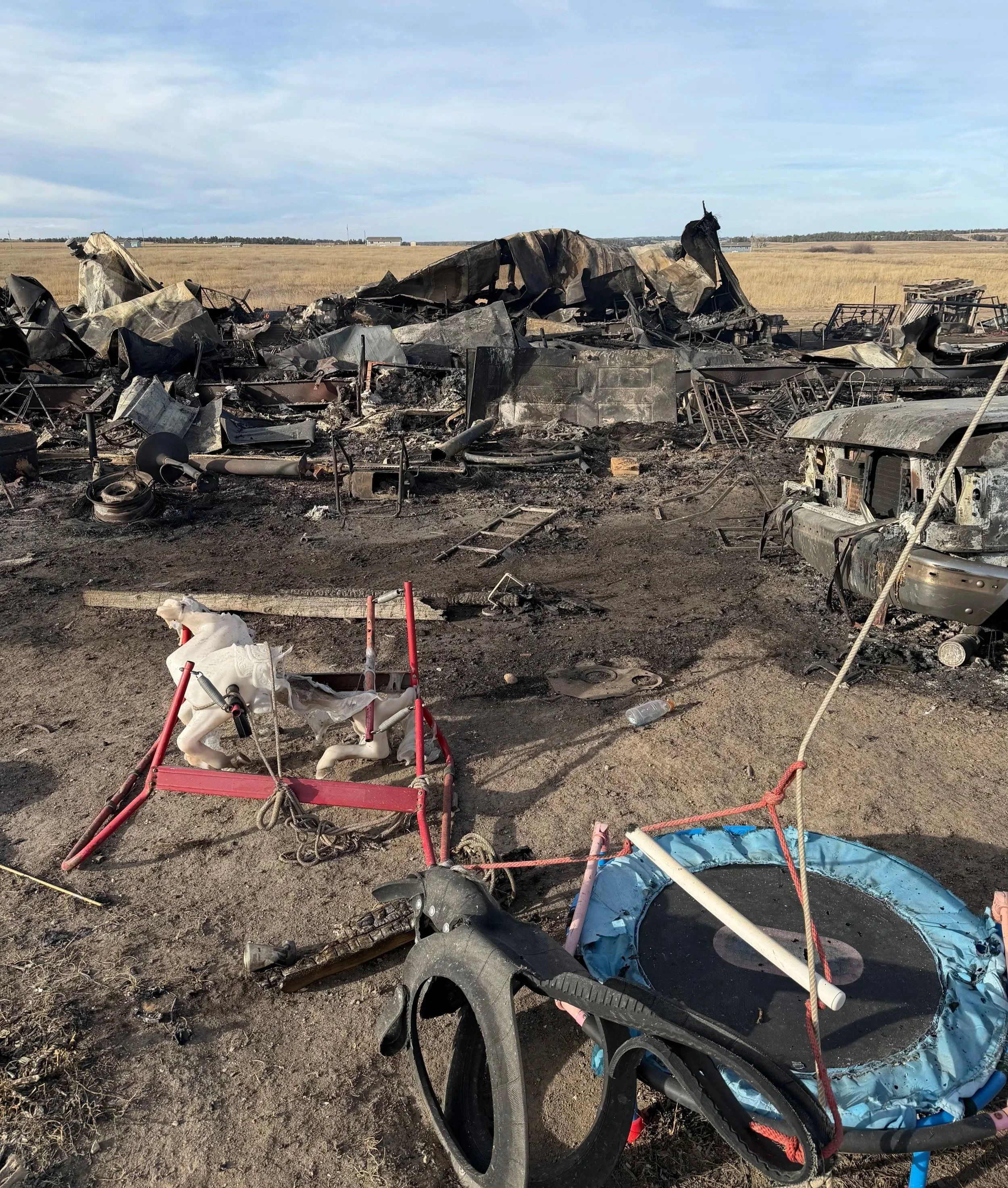 Abgebrannter Trailer